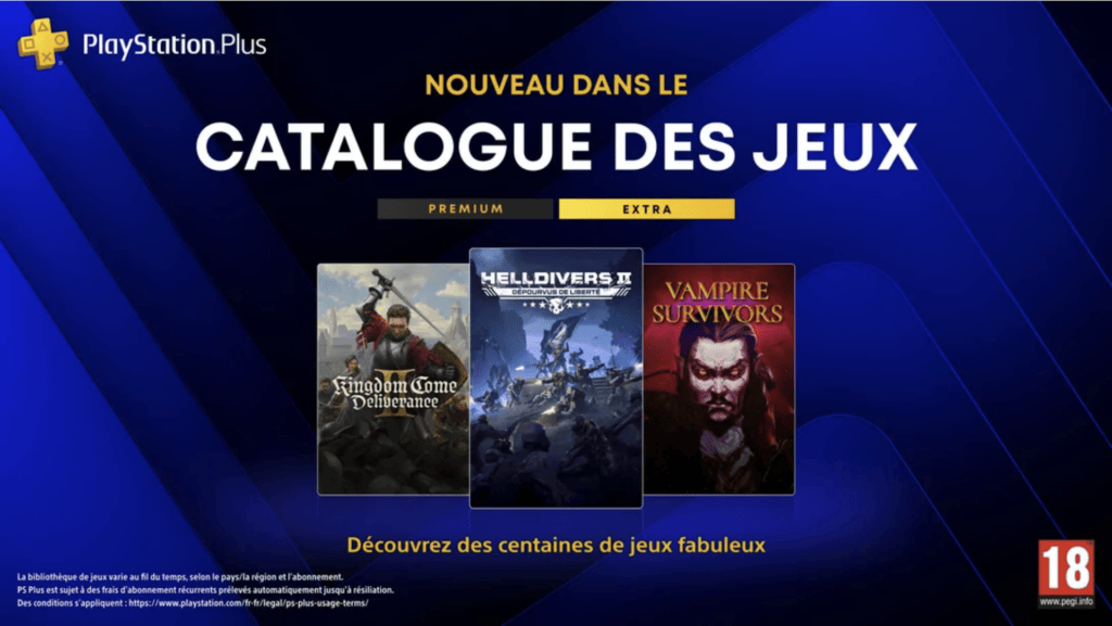 PlayStation Plus Extra et Premium en août 2026 // Source : Sony