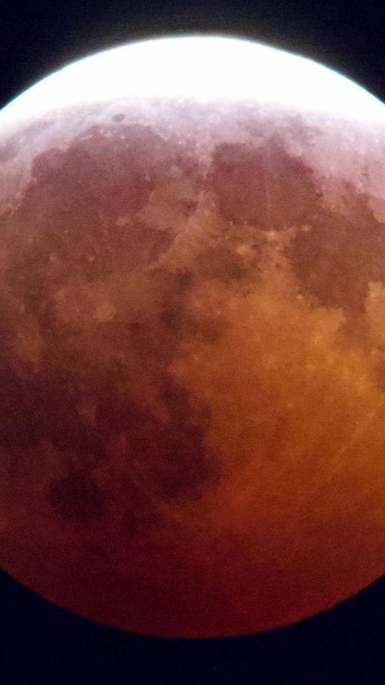 L'éclipse lunaire vue depuis le Canada. // Source : Flickr/CC/Joe Carr (photo recadrée)