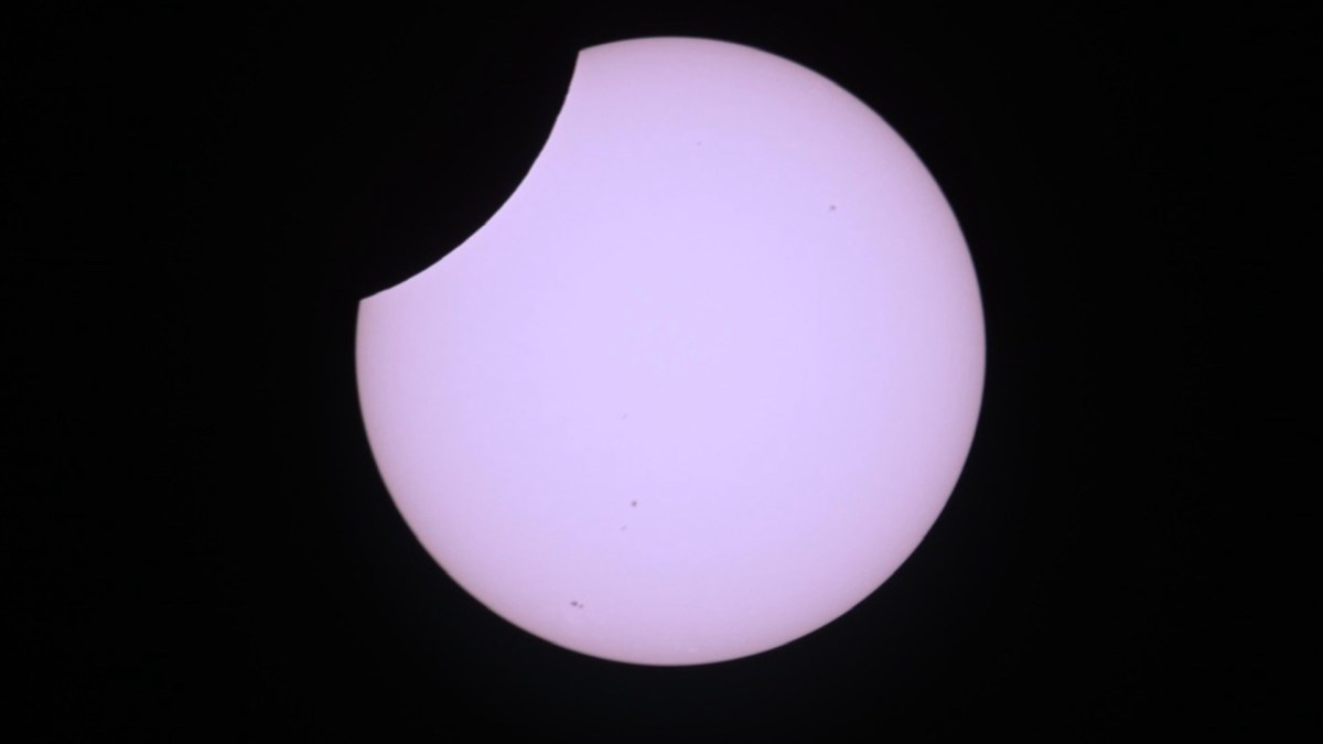 L'éclipse du 12 août 2026 vue depuis l'ISS. Source : Jessica Meir/Nasa L'éclipse du 12 août 2026 vue depuis l'ISS. Source : Jessica Meir/Nasa