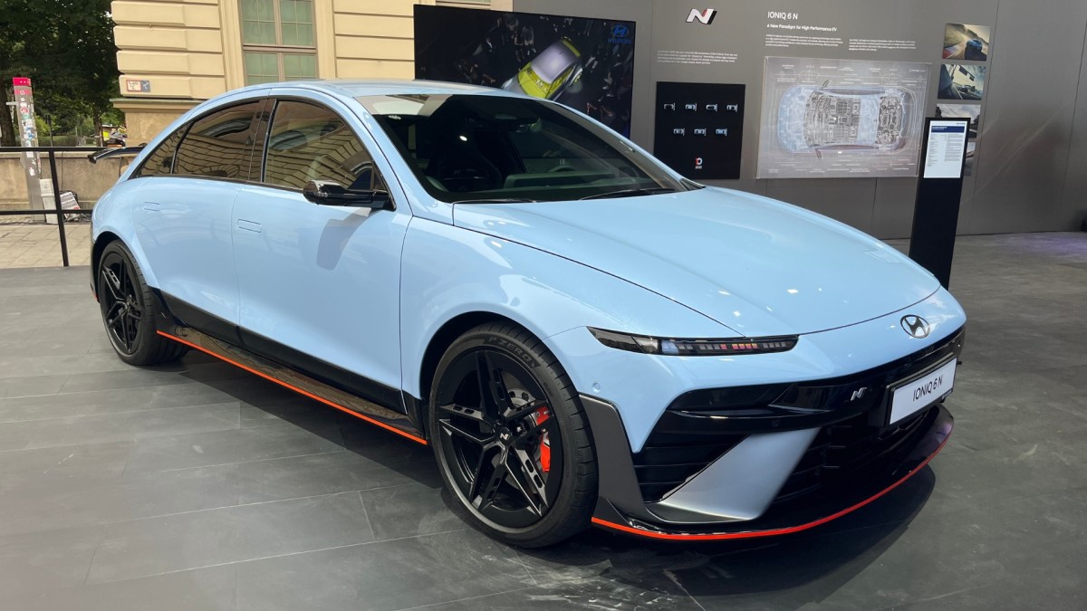 La Hyundai Ioniq 6 N. // Source : Robin San Vicente pour Numerama La Hyundai Ioniq 6 N. // Source : Robin San Vicente pour Numerama