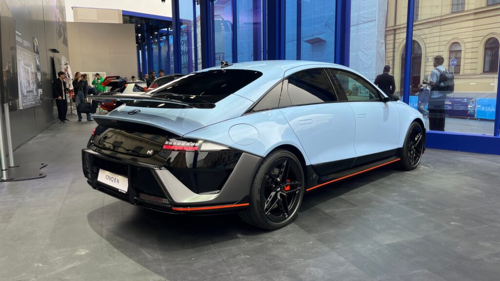 La Hyundai Ioniq 6 N. // Source : Robin San Vicente pour Numerama La Hyundai Ioniq 6 N. // Source : Robin San Vicente pour Numerama