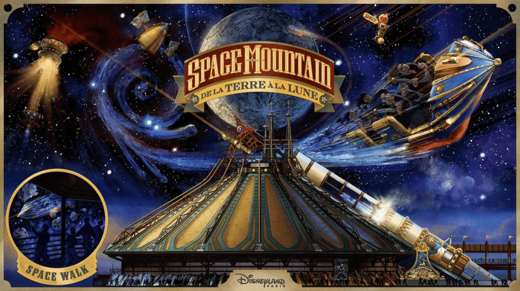 La nouvelle identité visuelle de Space Mountain. La nouvelle identité visuelle de Space Mountain.