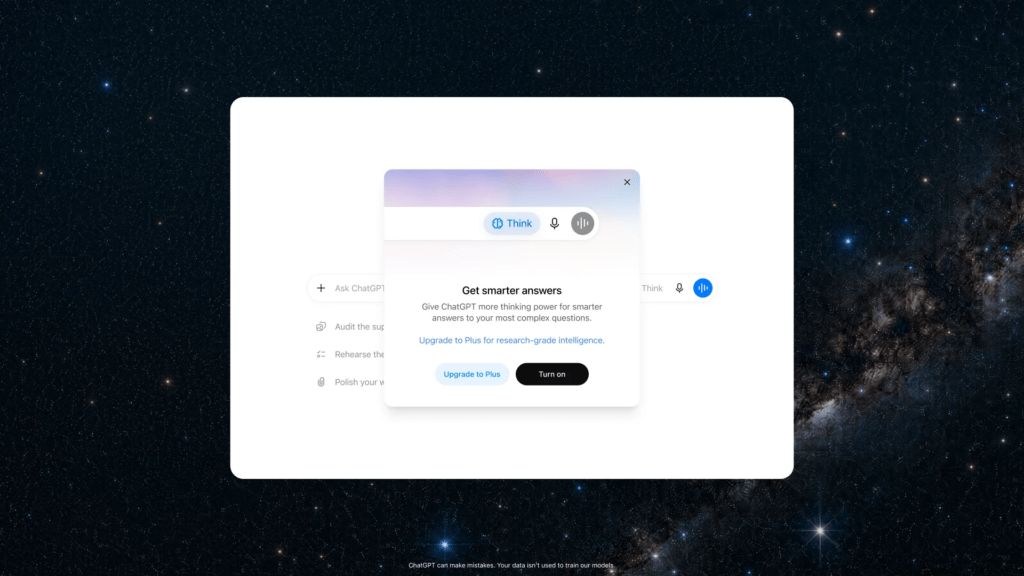 Le raisonnement dans ChatGPT gratuit. Le raisonnement dans ChatGPT gratuit.