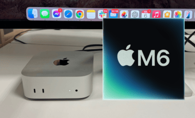 Mac mini et puce M6. // Source : Numerama Mac mini et puce M6. // Source : Numerama