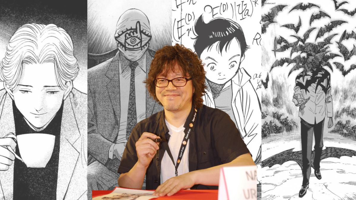 Urasawa // Source : Naoki Urasawa à Japan Expo 2012 — Yves Tennevin — CC BY-SA 3.0 / Wikimedia Commons (recadrée) Urasawa // Source : Naoki Urasawa à Japan Expo 2012 — Yves Tennevin — CC BY-SA 3.0 / Wikimedia Commons (recadrée)