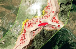 Image satellite après les crues massives au Népal. // Source : Capture d'écran, programme Copernicus