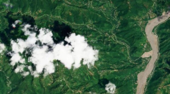Le 26 août 2026, image satellite au Népal. // Source : Via X @planet
