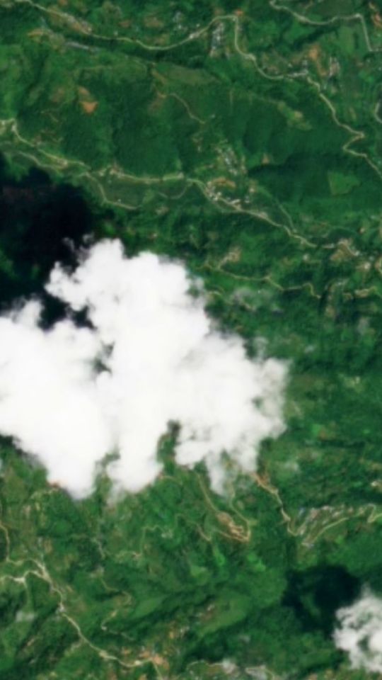 Le 26 août 2026, image satellite au Népal. // Source : Via X @planet Le 26 août 2026, image satellite au Népal. // Source : Via X @planet