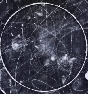 Détail d’un cliché révélant le passage de particules subatomiques. // Source : Olivier Dadoun et Hugo Deverchère