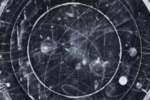 Détail d’un cliché révélant le passage de particules subatomiques. // Source : Olivier Dadoun et Hugo Deverchère Détail d’un cliché révélant le passage de particules subatomiques. // Source : Olivier Dadoun et Hugo Deverchère
