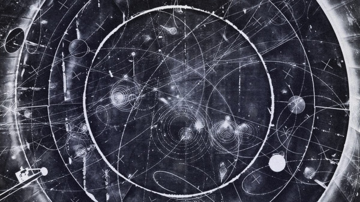 Détail d’un cliché révélant le passage de particules subatomiques. // Source : Olivier Dadoun et Hugo Deverchère Détail d’un cliché révélant le passage de particules subatomiques. // Source : Olivier Dadoun et Hugo Deverchère