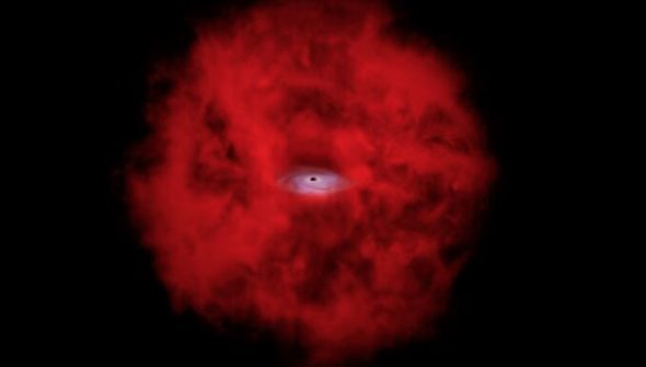 Vue d'artiste d'un « petit point rouge ». Source : Nasa