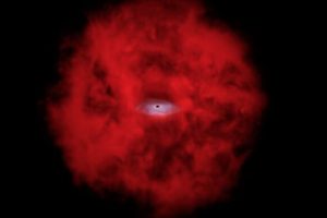 Vue d'artiste d'un « petit point rouge ». Source : Nasa Vue d'artiste d'un « petit point rouge ». Source : Nasa