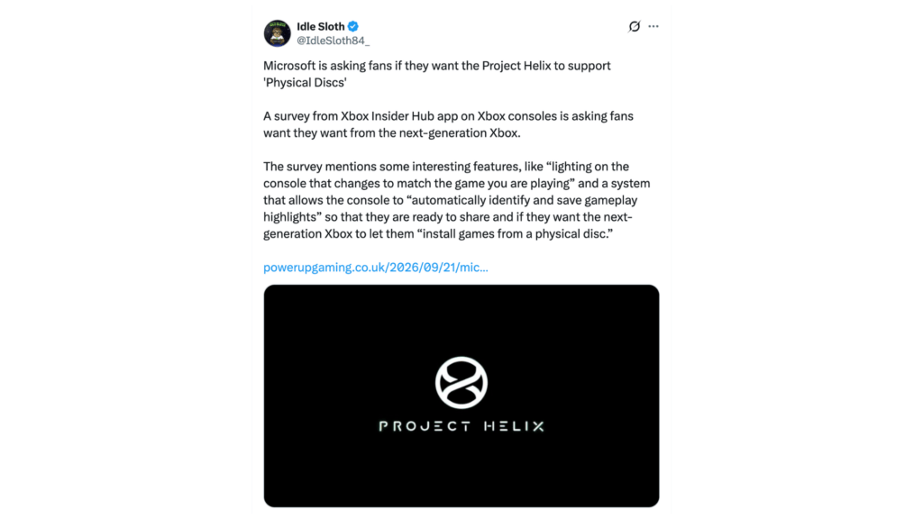 Xbox aurait commencé à interroger ses joueurs, selon cet insider. // Source : @IdleSloth84_ sur X Xbox aurait commencé à interroger ses joueurs, selon cet insider. // Source : @IdleSloth84_ sur X