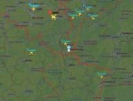 Perturbations des vols à l'aéroport de Luxembourg dans la soirée du 18 septembre. // Source : Via X @flightradar24 (image recadrée)