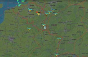 Perturbations des vols à l'aéroport de Luxembourg dans la soirée du 18 septembre. // Source : Via X @flightradar24 (image recadrée)