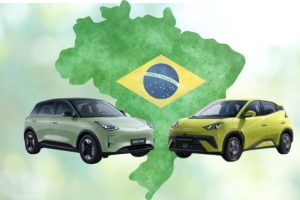 Voitures électriques au Brésil // Source : Montage Numerama