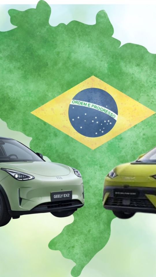 Voitures électriques au Brésil // Source : Montage Numerama