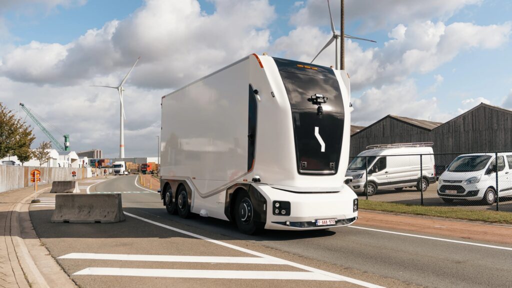 Einride et Lidl ont déployé le premier camion de livraison 100 % autonome. // Source : Einride Einride et Lidl ont déployé le premier camion de livraison 100 % autonome. // Source : Einride