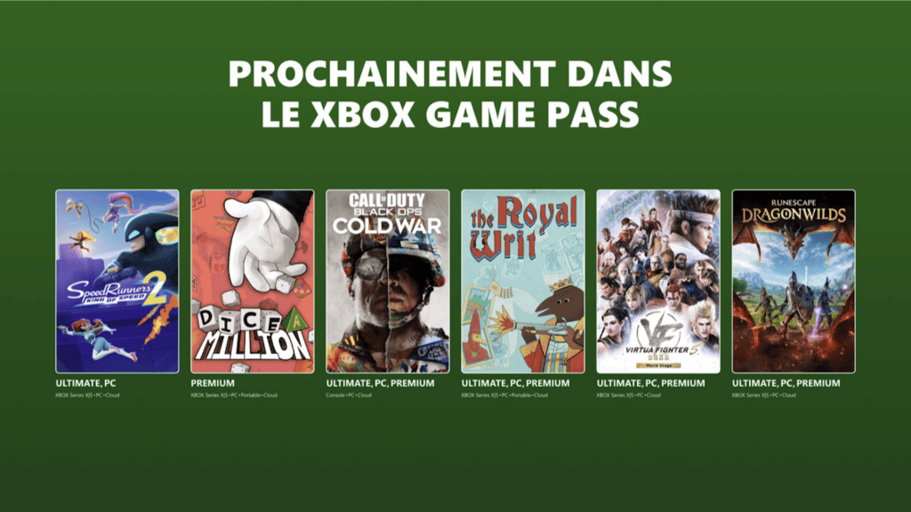 Xbox Game Pass en septembre 2026 // Source : Microsoft