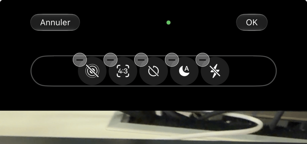 Les commandes de l'Appareil photo.