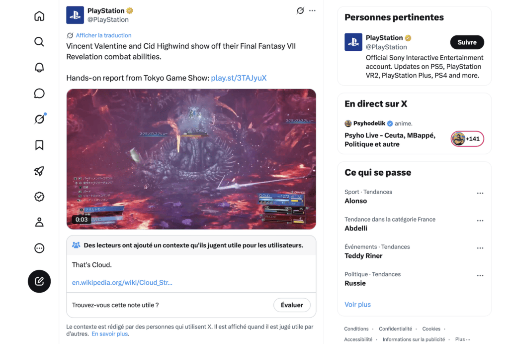 Oups, la grosse boulette de PlayStation // Source : Compte X de PlayStation Oups, la grosse boulette de PlayStation // Source : Compte X de PlayStation