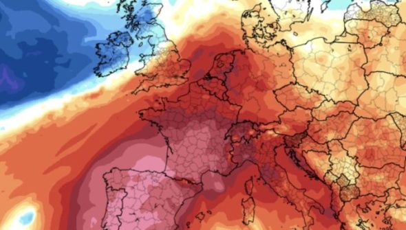 Anomalie de température prévue pour le 4 septembre 2026. // Source : Via X @La_Meteo_du_13 (image recadrée)