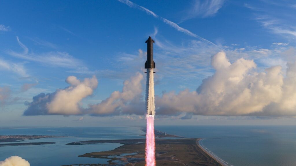 Décollage du Starship, le 28 septembre 2026. // Source : Via X @SpaceX (image recadrée)