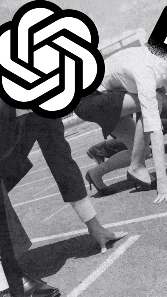 Course IA // Source : montage Numerama