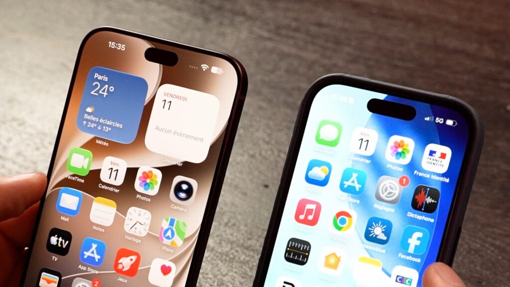La Dynamic Island du 18 Pro Max est plus petite que celle du 17 Pro Max. // Source : Numerama La Dynamic Island du 18 Pro Max est plus petite que celle du 17 Pro Max. // Source : Numerama