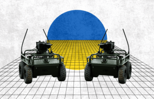 drones terrestre ukraine // Source : montage Numerama