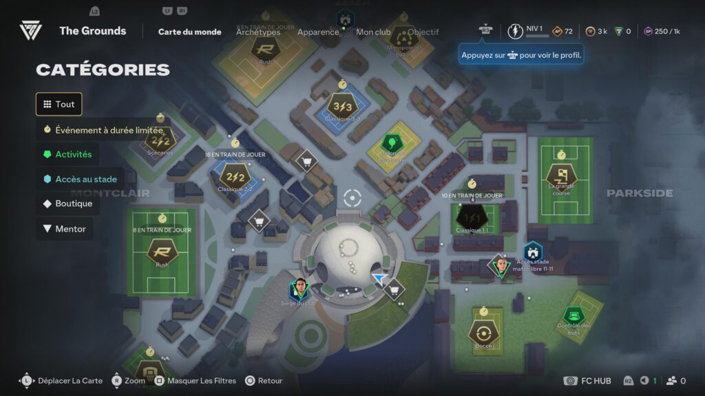 La carte entière de The Grounds : oui.