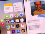 Deux applications sur l'iPhone Duo. // Source : Numerama Deux applications sur l'iPhone Duo. // Source : Numerama