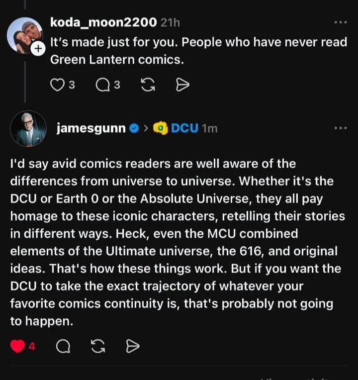 James Gunn // Source : Threads James Gunn // Source : Threads