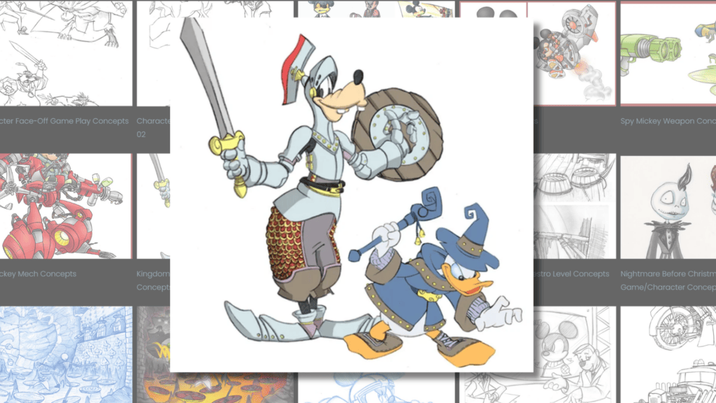 L'un des premiers concept pour les personnage de Dingo et Donald // Source : kenchristiansen.com L'un des premiers concept pour les personnage de Dingo et Donald // Source : kenchristiansen.com