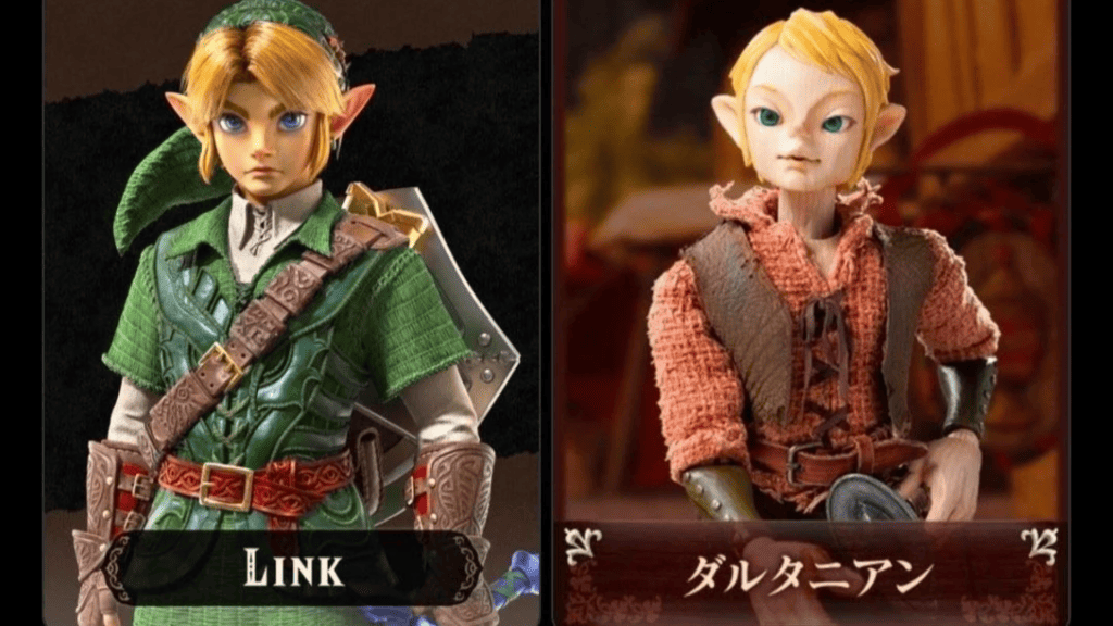 Link aux côté d'une marionette Ningyōgeki // Source : X/Drechin Link aux côté d'une marionette Ningyōgeki // Source : X/Drechin