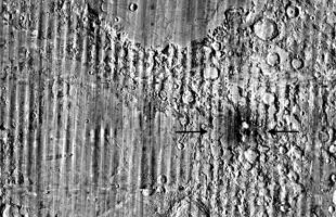 Le nouveau cratère lunaire découvert. // Source : NASA Goddard/Intuitive Machines/Robert Wagner
