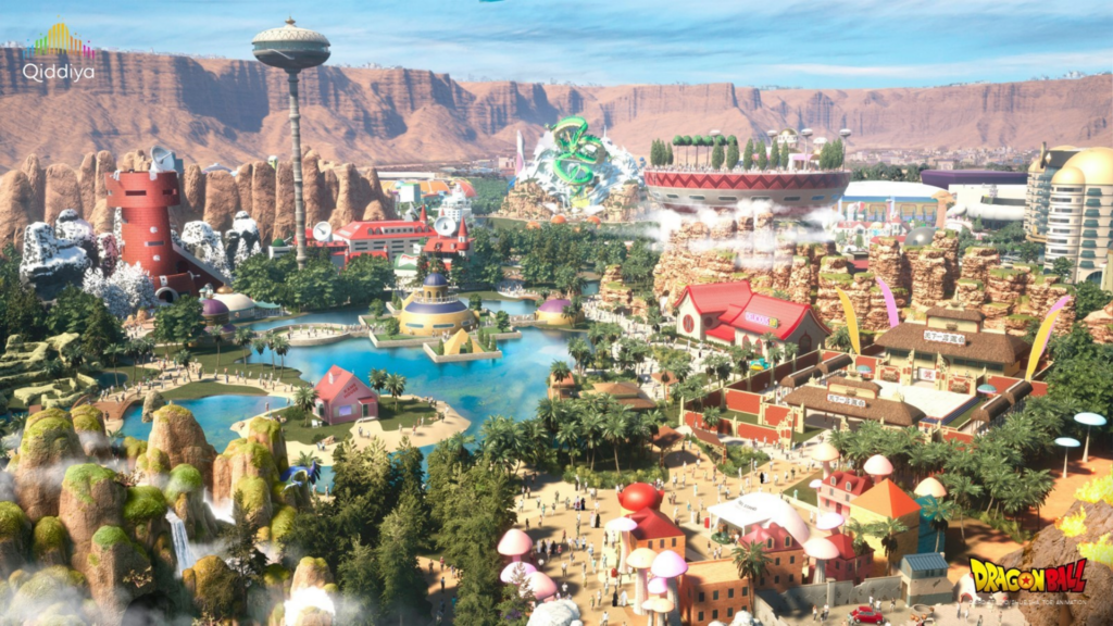 Concept art du parc Dragon Ball prévu à Qiddiya City, en Arabie saoudite // Source : Qiddiya Concept art du parc Dragon Ball prévu à Qiddiya City, en Arabie saoudite // Source : Qiddiya