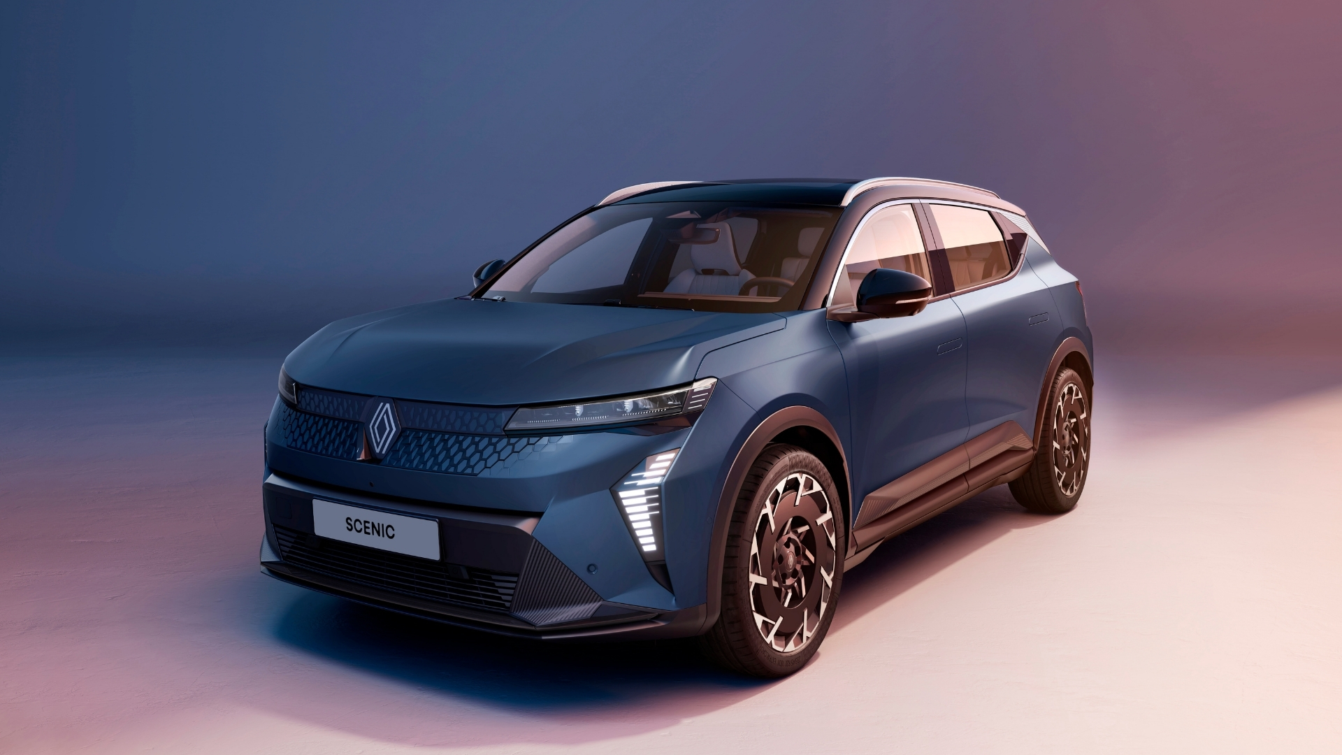 Le Renault Scénic en bleu Ardoise Satin