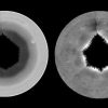 Le décagone s'est formé au pôle sud de Saturne. Source : Hubble/ESA/NASA