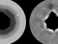 Le décagone s'est formé au pôle sud de Saturne. Source : Hubble/ESA/NASA