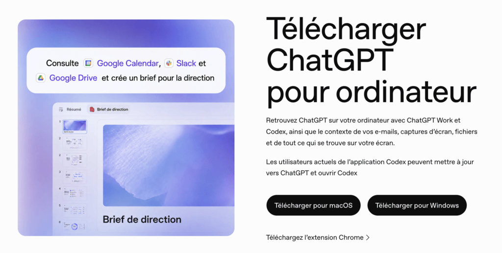 La version macOS de ChatGPT supporte désormais les architectures Intel.