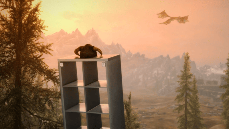 L’étagère KALLAX d’IKEA débarque officiellement dans Skyrim