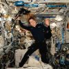 Sophie Adenot dans l'ISS. // Source : Flickr/CC/Nasa Johnson (image recadrée)