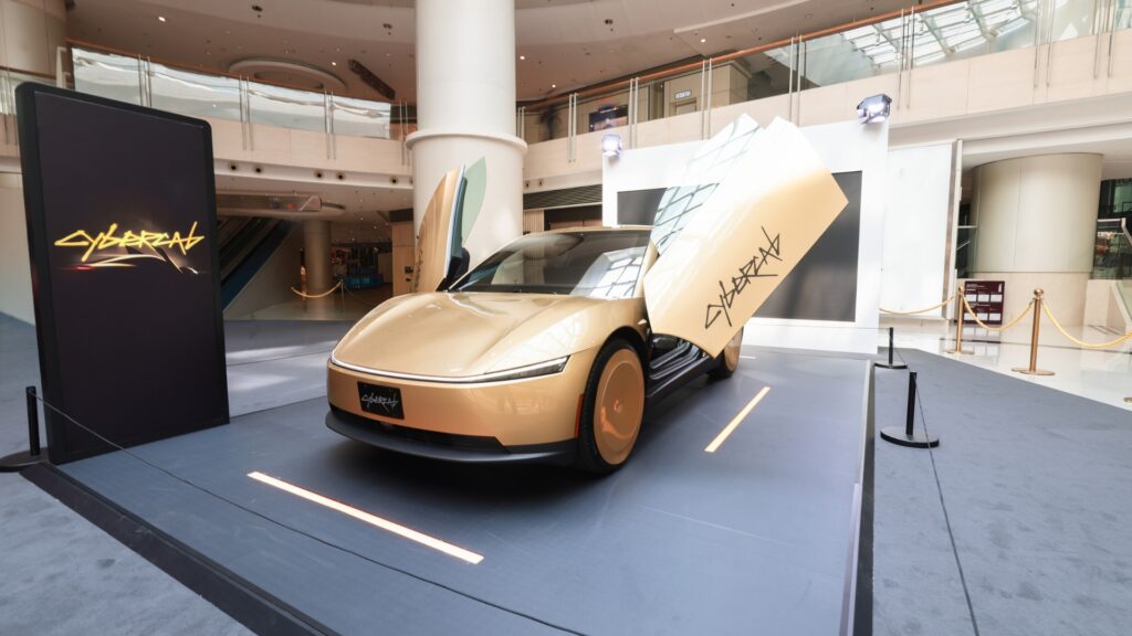 Le Tesla Cybercab à Hong Kong. // Source : Tesla Hong Kong via X Le Tesla Cybercab à Hong Kong. // Source : Tesla Hong Kong via X