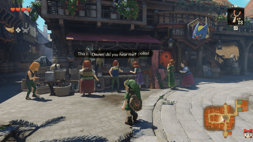 Bourg d'Hyrule est plus vivant. // Source : Nintendo Bourg d'Hyrule est plus vivant. // Source : Nintendo