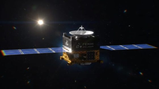 Vue d'artiste de la sonde Fermi Explorer. Source : Fermi Explorer