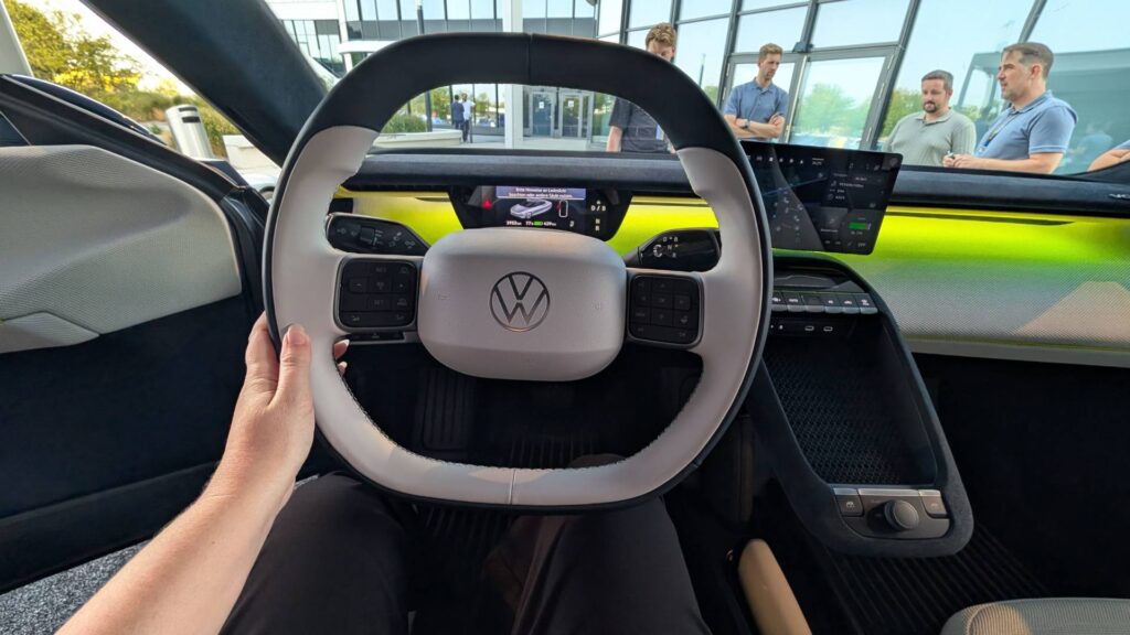 Au volant de Mission Efficiency // Source : Raphaelle Baut pour Numerama Au volant de Mission Efficiency // Source : Raphaelle Baut pour Numerama