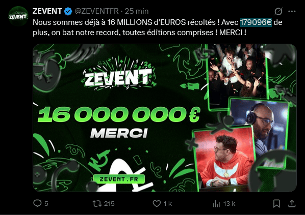 zevent 2026 16 millions zevent 2026 16 millions