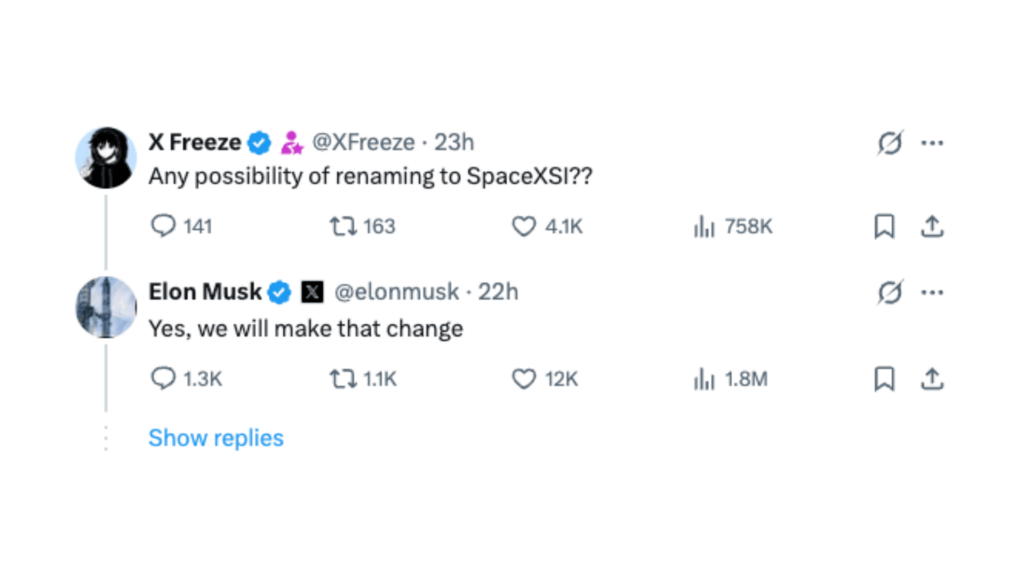 Sur X, Elon Musk a assuré qu'il allait procéder à ce changement. // Source : Capture d'écran Numerama Sur X, Elon Musk a assuré qu'il allait procéder à ce changement. // Source : Capture d'écran Numerama